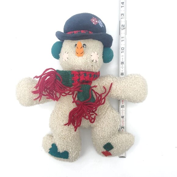 Vintage Fun World 12" SNOWMAN Plush & Teddy Bear Stuffed Animal  Christmas Set 2 - Picture 12 of 13